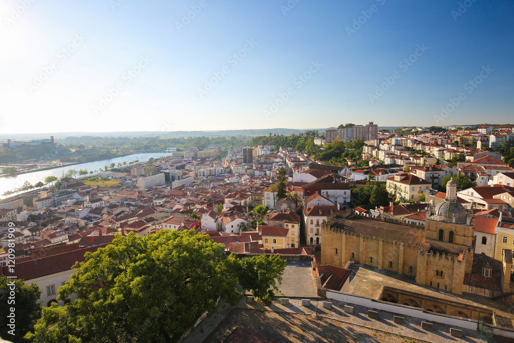 View on the historic center of Coimbra, Portugal