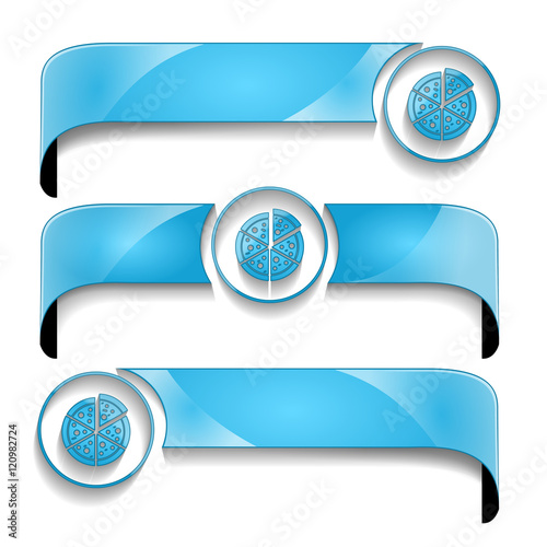 wstęga z ikoną zestaw wektor