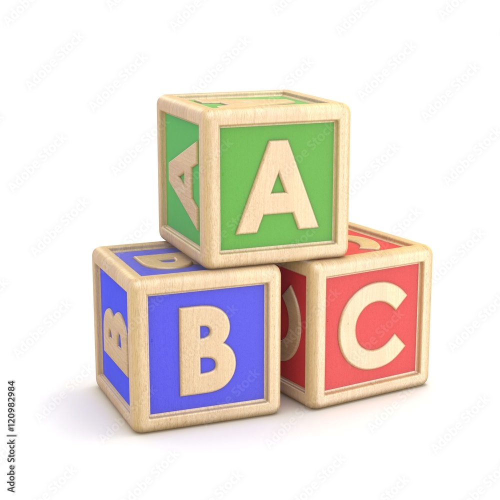 Letter blocks ABC. 3D Letter blocks ABC. 3D
