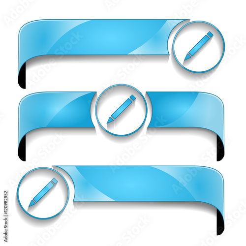 wstęga z ikoną zestaw wektor