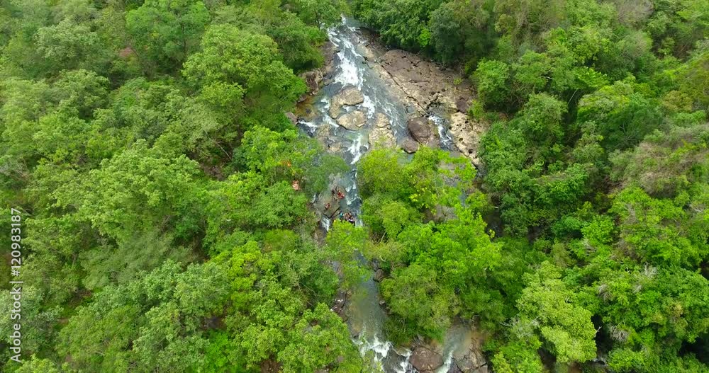 Aerial view of a waterfall in thailand Aerial view of a waterfall in thailand