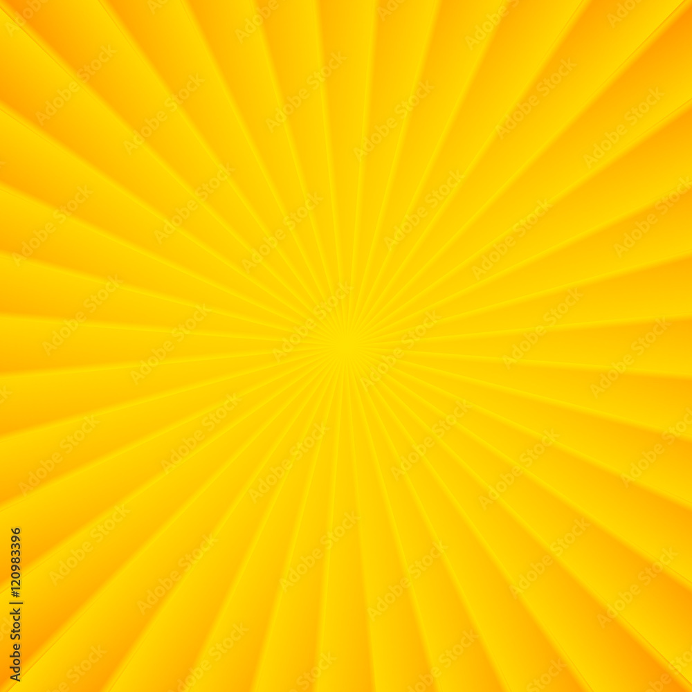 Yellow rays vector carnival background