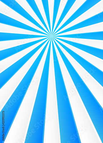 Blue and white rays vector abstract circus poster background