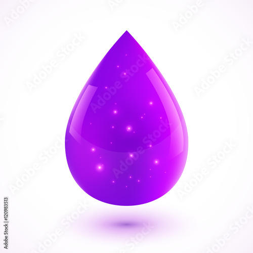 Violet liquid isolated vector drop