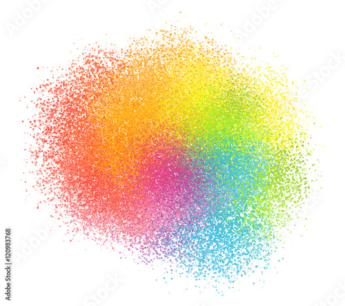 Bright rainbow colors vector paint powder cloud