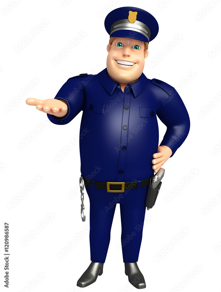Police with Hold pose Police with Hold pose