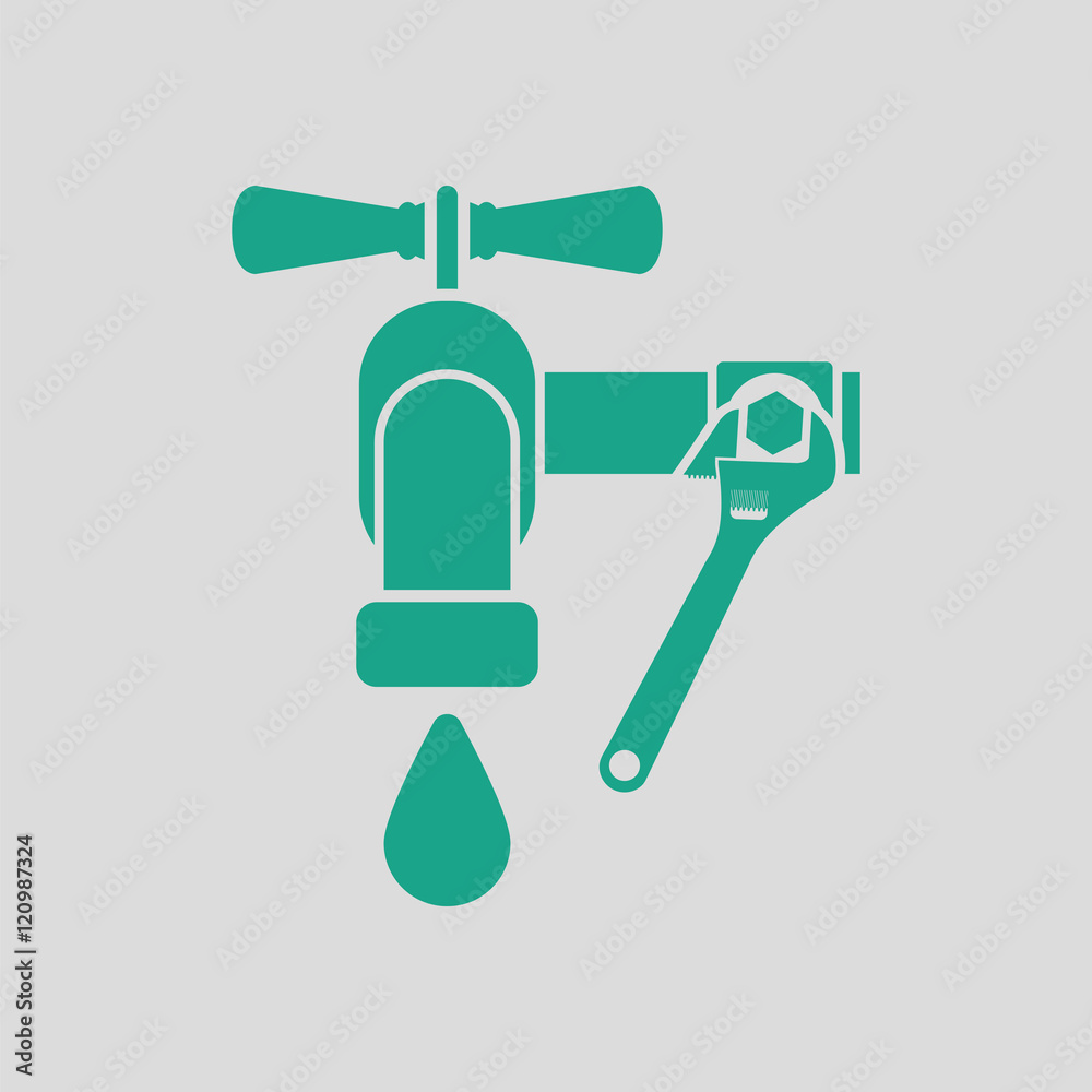 Icon of wrench and faucet Icon of wrench and faucet