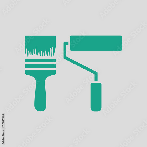 Icon of construction paint brushes