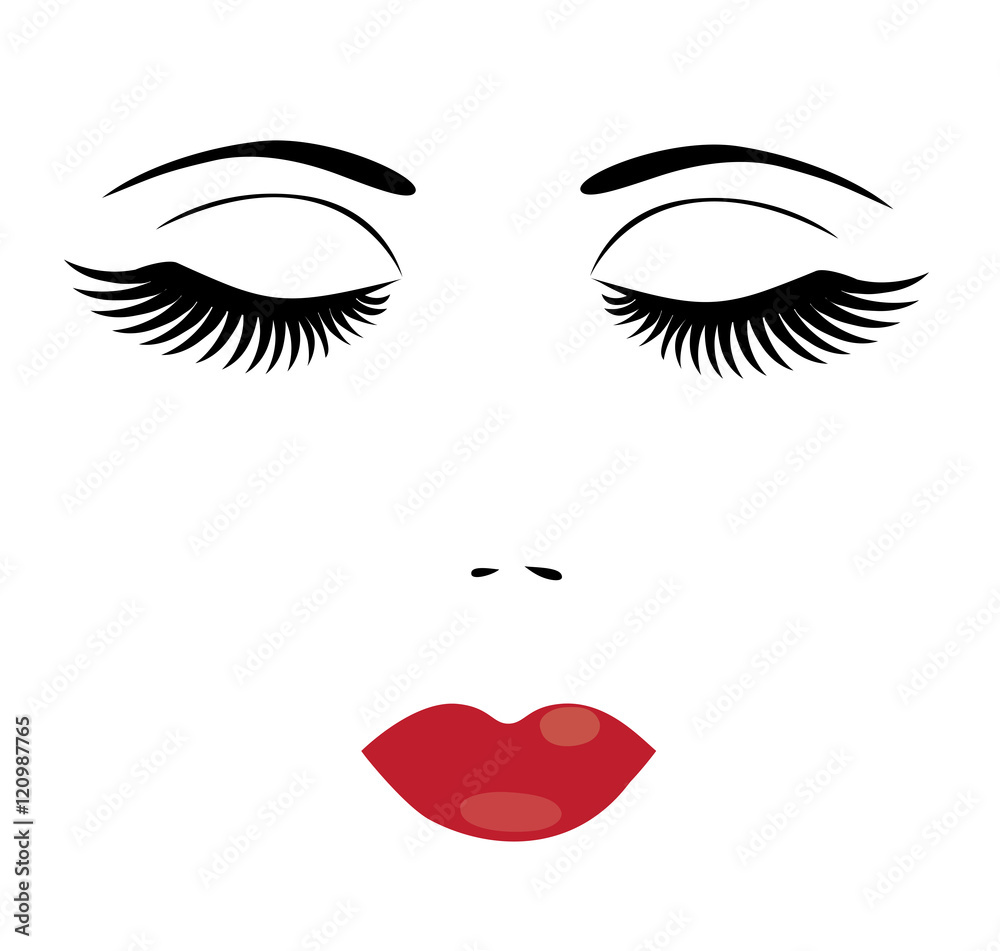 vector woman face