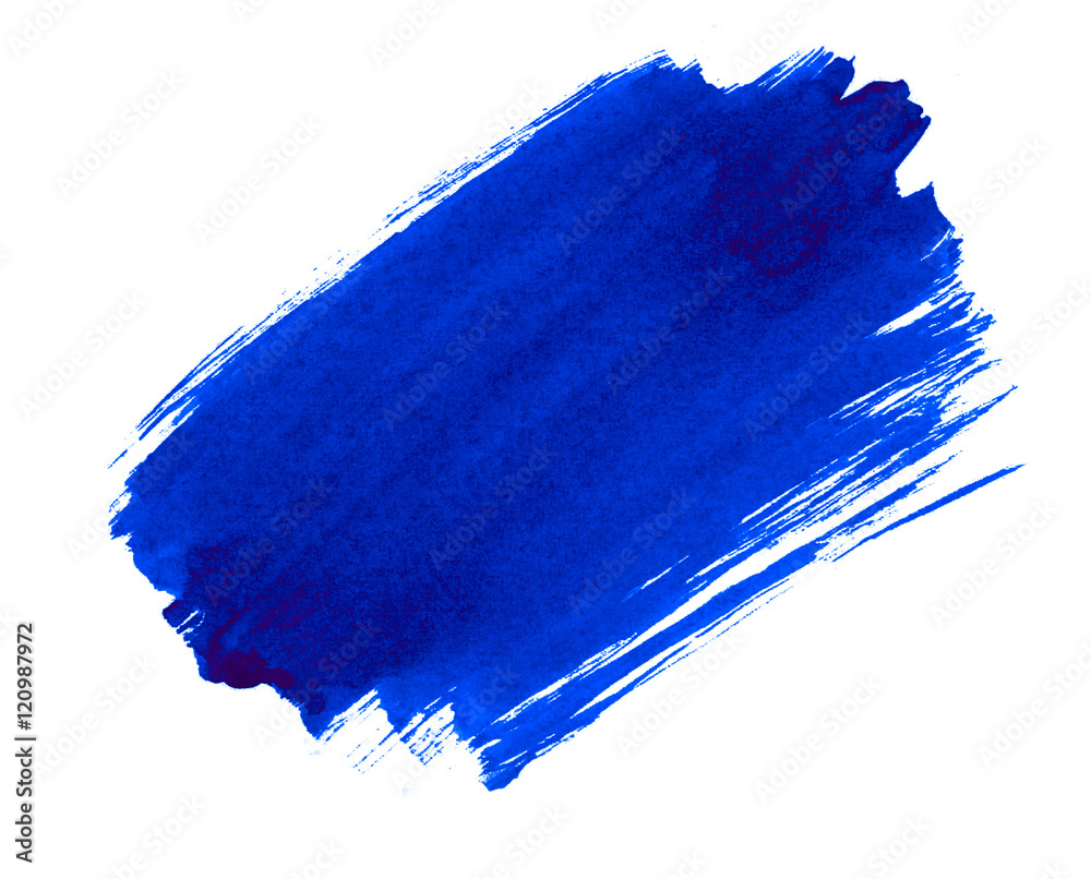 Fototapeta premium A fragment of the blue background painted with watercolors