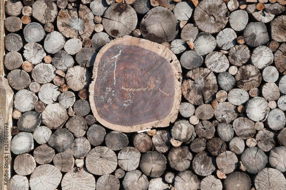 Texture of wooden architecture: an old log wall. Texture of wooden architecture: an old log wall.
