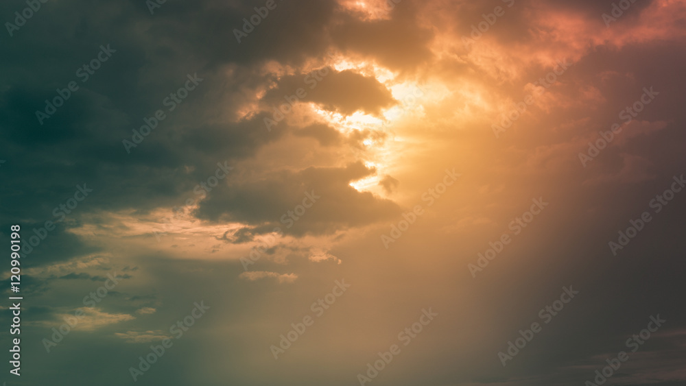 Colorful cloudy sky background, twilight and cloudy sky background