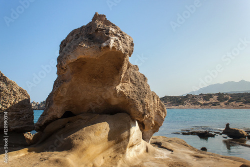 Turtle Beach Alagadi in the Mediterranean near Kyrenia (Girne) in Northern Cyprus.