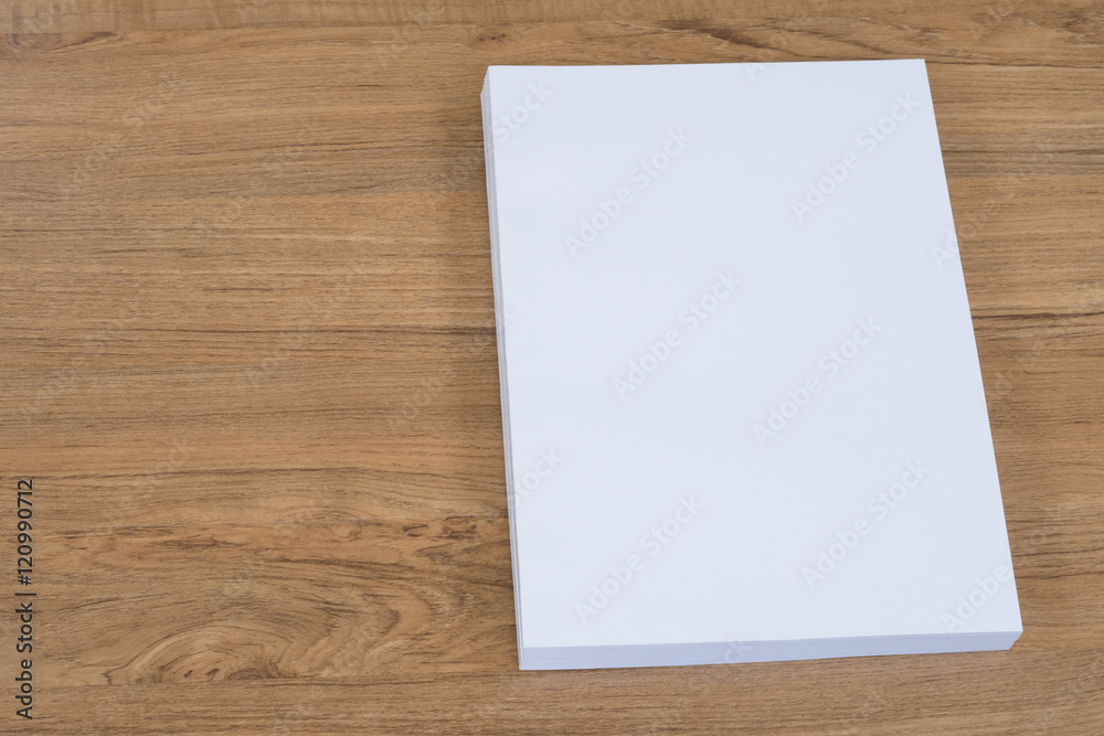 Blank catalog, magazines,book mock up on wood background Blank catalog, magazines,book mock up on wood background