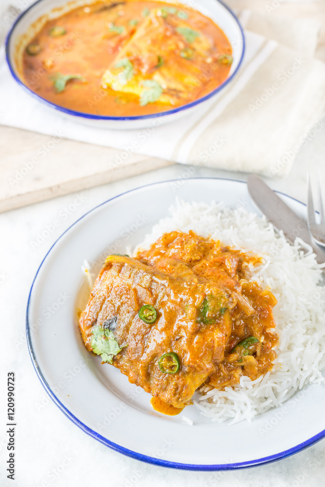 Fish In Curried Coconut Sauce Recipe in Indian Style Fish In Curried Coconut Sauce Recipe in Indian Style