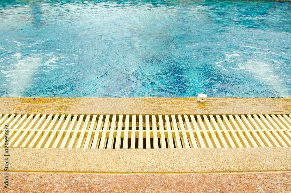 swimming pool and gutter water overflow and sandwash terrace. at the