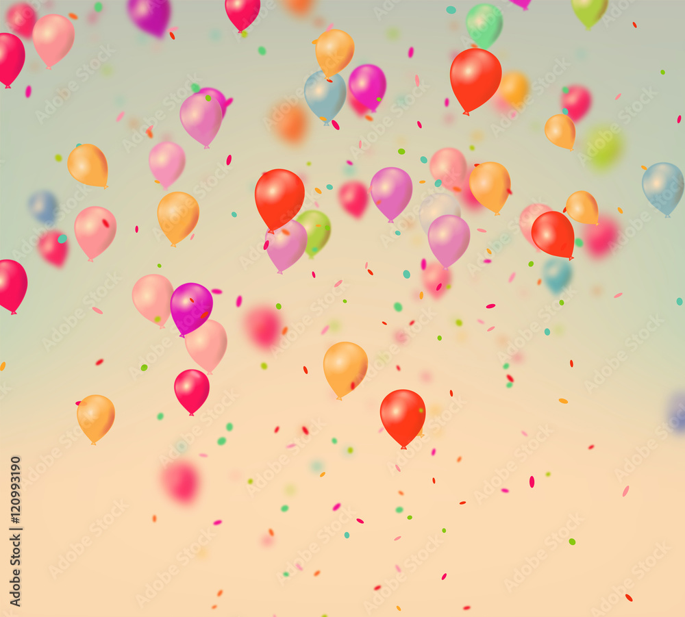 Colorful balloons flying Colorful balloons flying