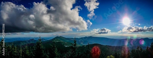 scenic views at sunset on top of mount mitchell photo