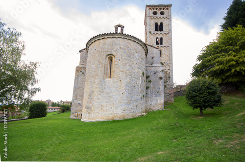 Romanesque church in Mollo village.Catalonia.Spain photo