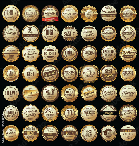 Golden labels retro  collection