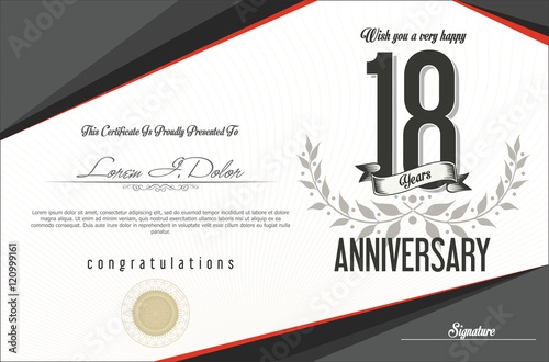 Anniversary golden retro vintage labels collection
