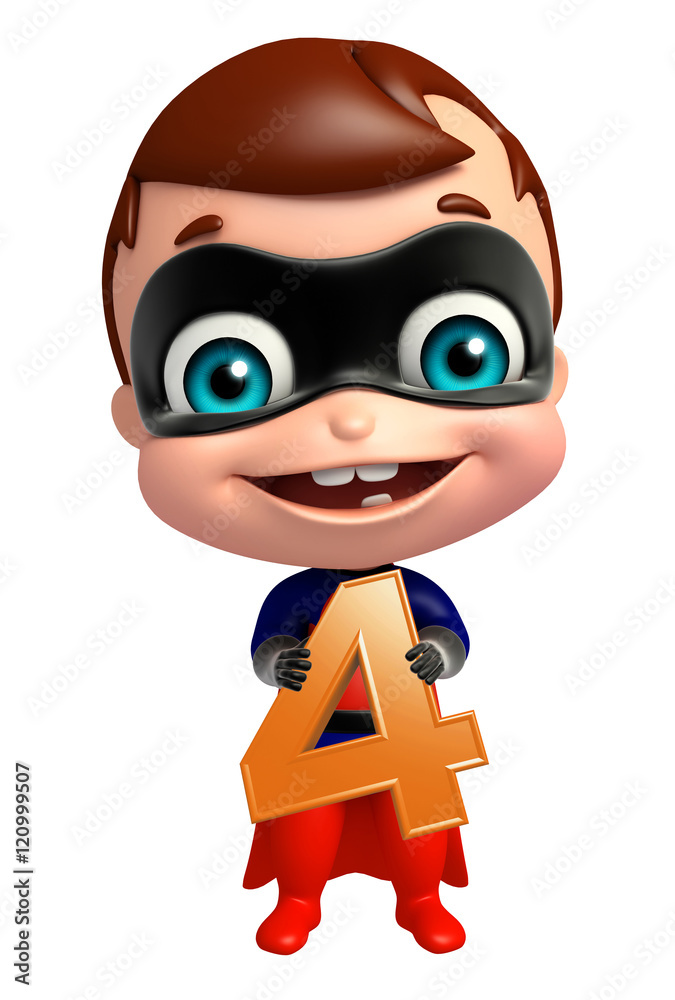 cute superbaby with 4 Digit