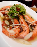 The locally sourced tiger prawn with American distinctive ginsen
