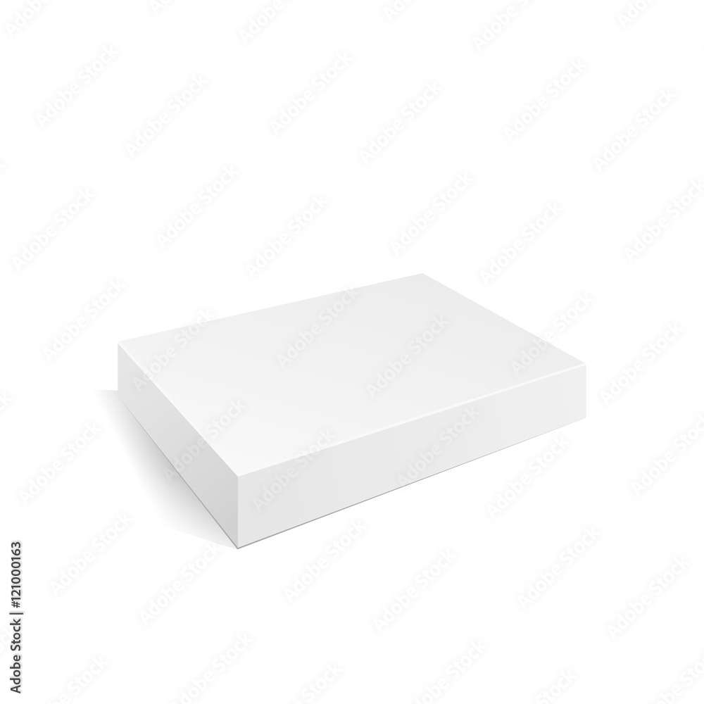 Box blank. White package. Mock up for your design. Box blank. White package. Mock up for your design.