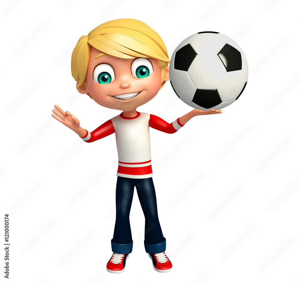 kid boy with football
