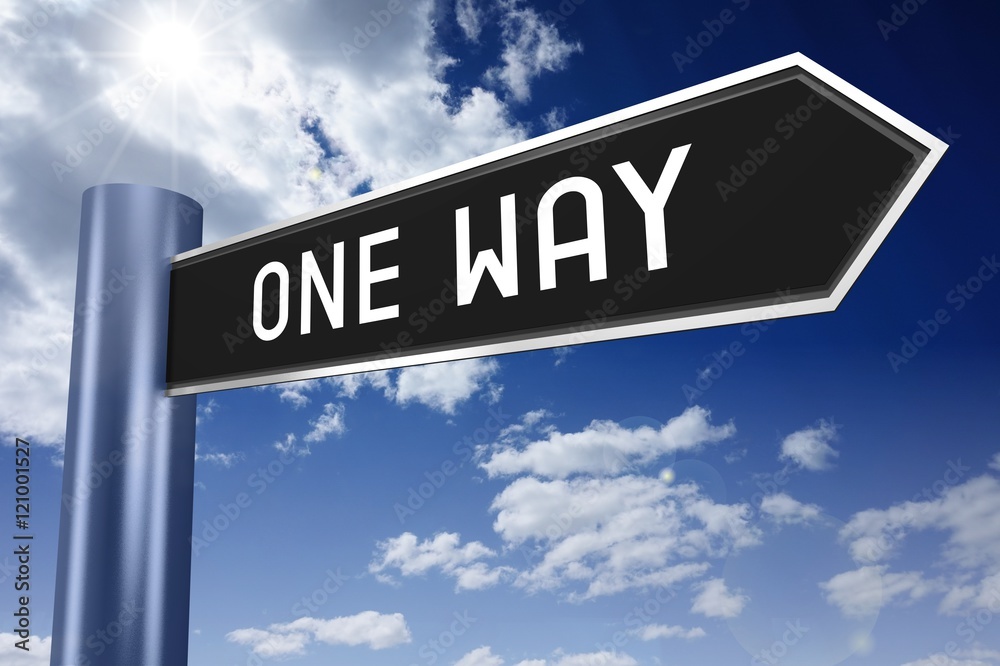 Obraz premium One way signpost