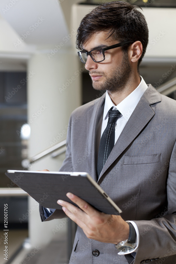 Business man with tablet Business man with tablet