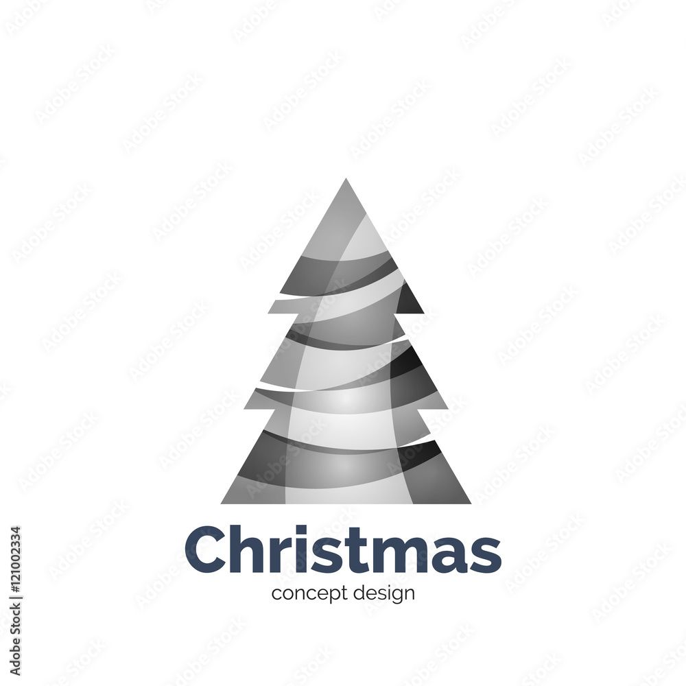 Vector abstract geometric Christmas tree icon Vector abstract geometric Christmas tree icon