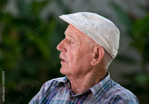 Depressed old man