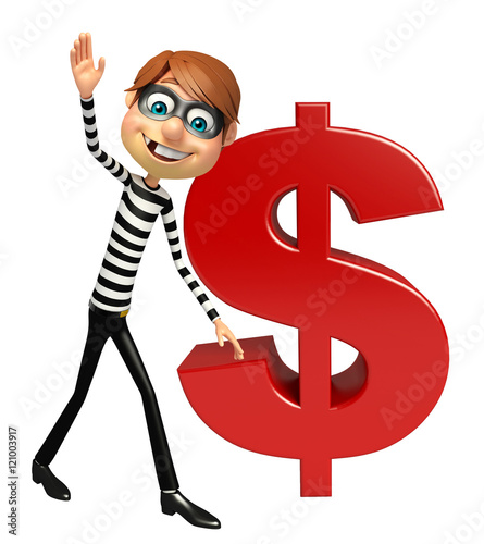 Thief with Dollar sign photo