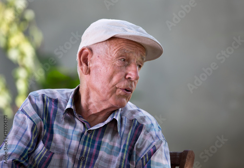 Depressed old man