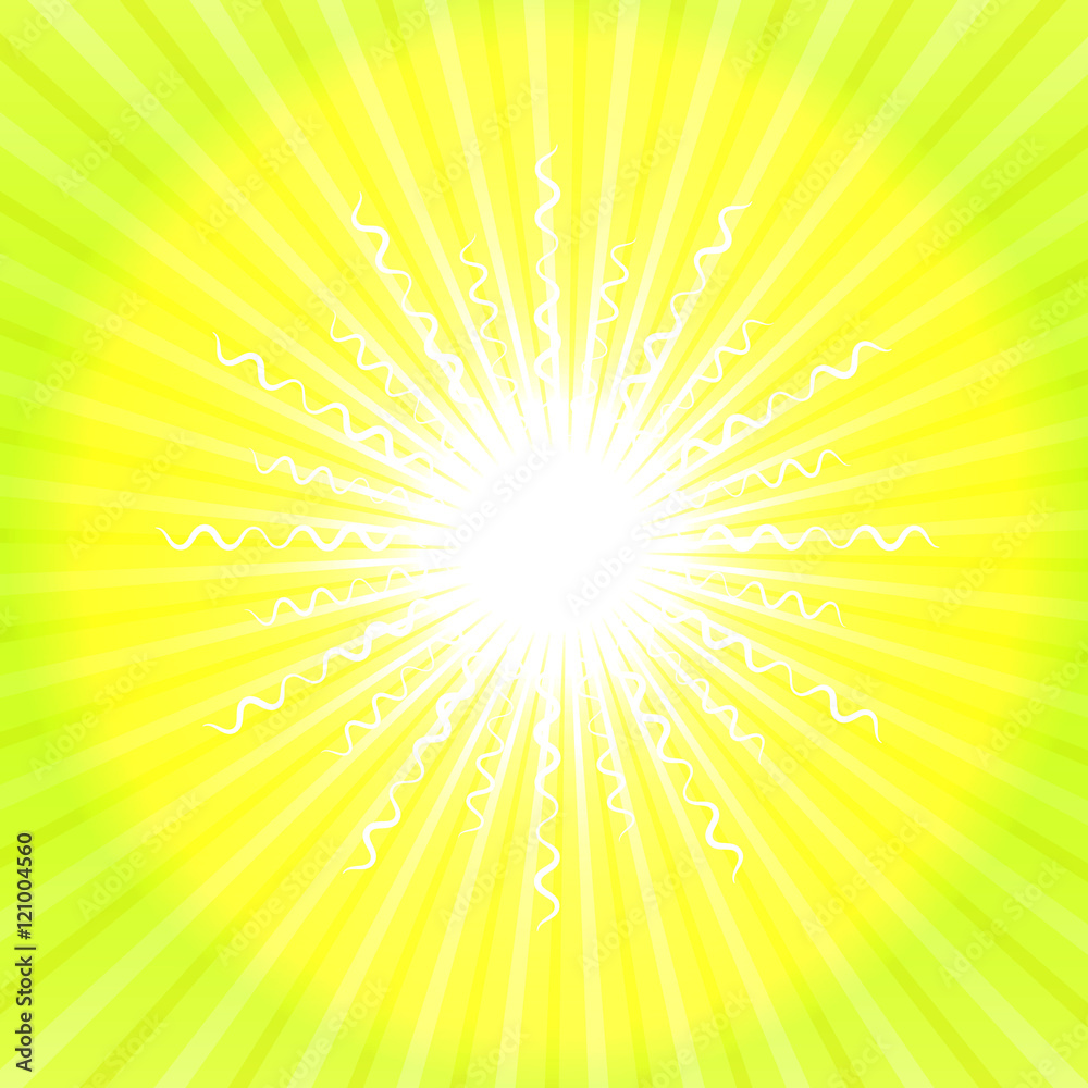 bright sun vector