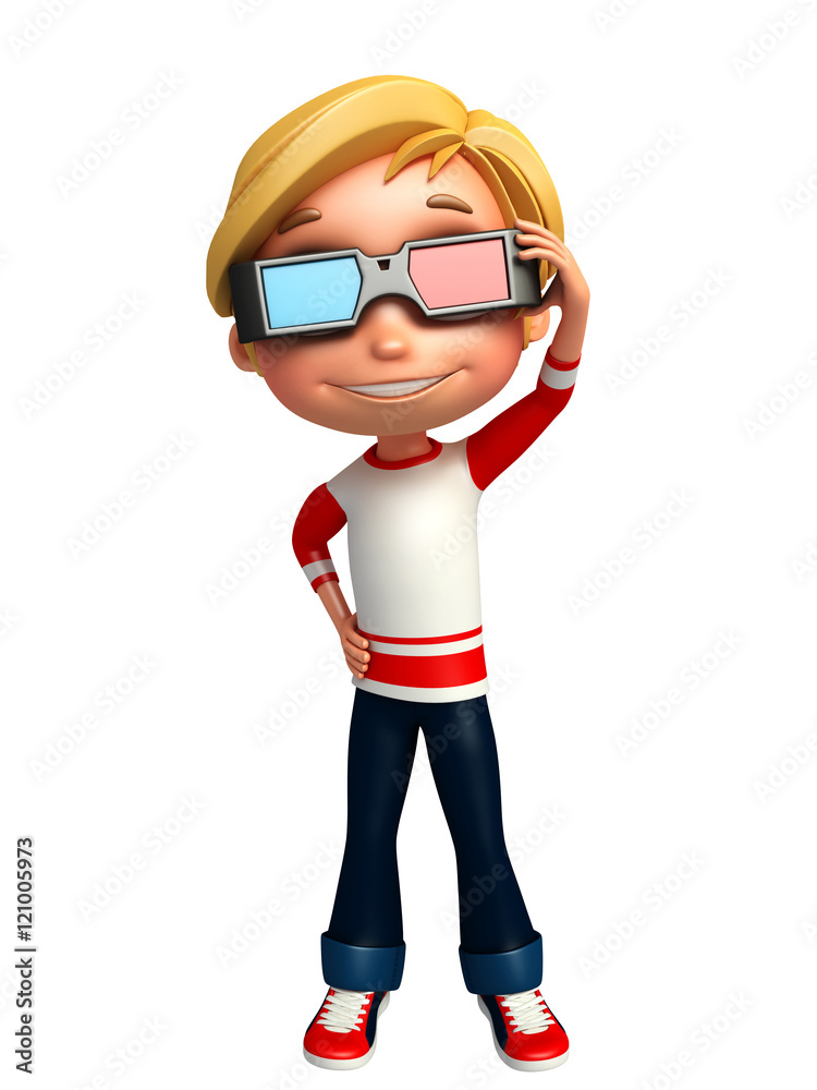 kid boy with 3D gogal kid boy with 3D gogal