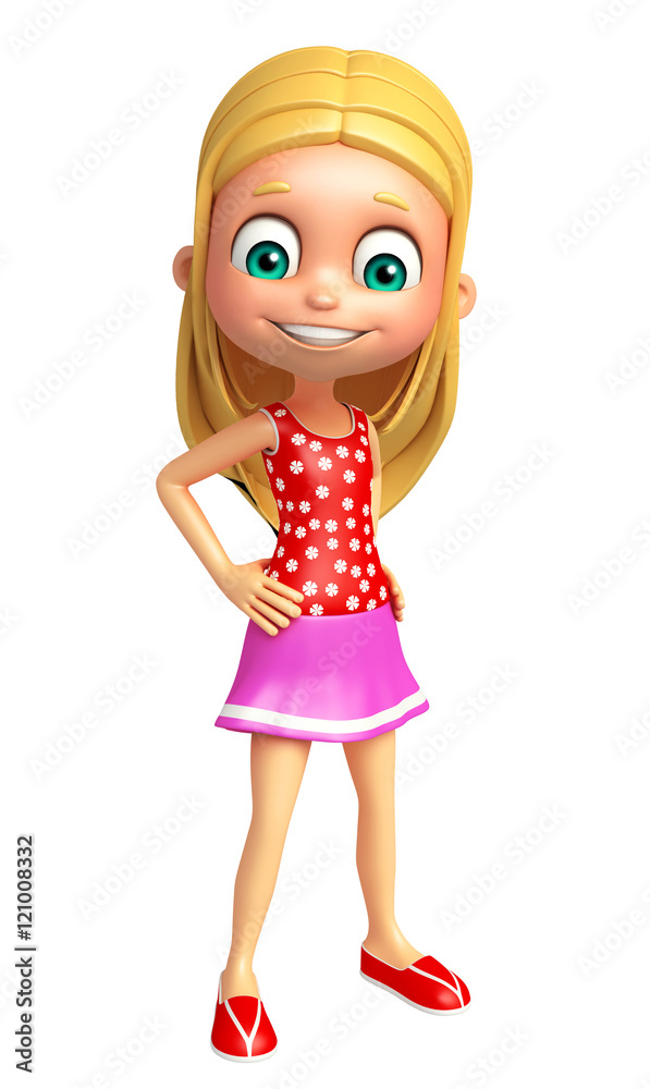 Kid girl with Funny pose Kid girl with Funny pose