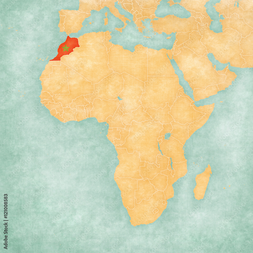 Map of Africa - Morocco