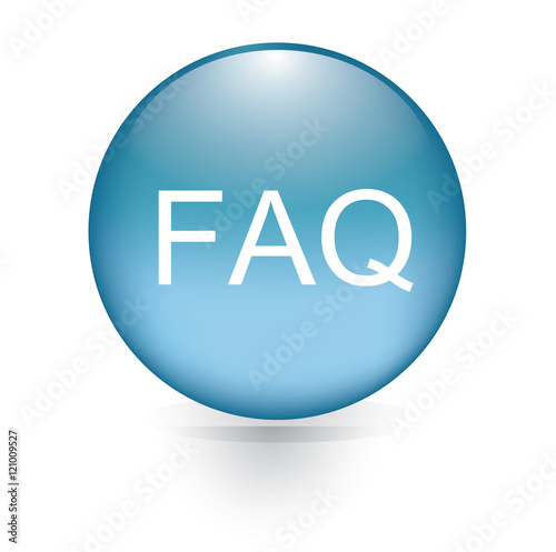 FAQ blue button