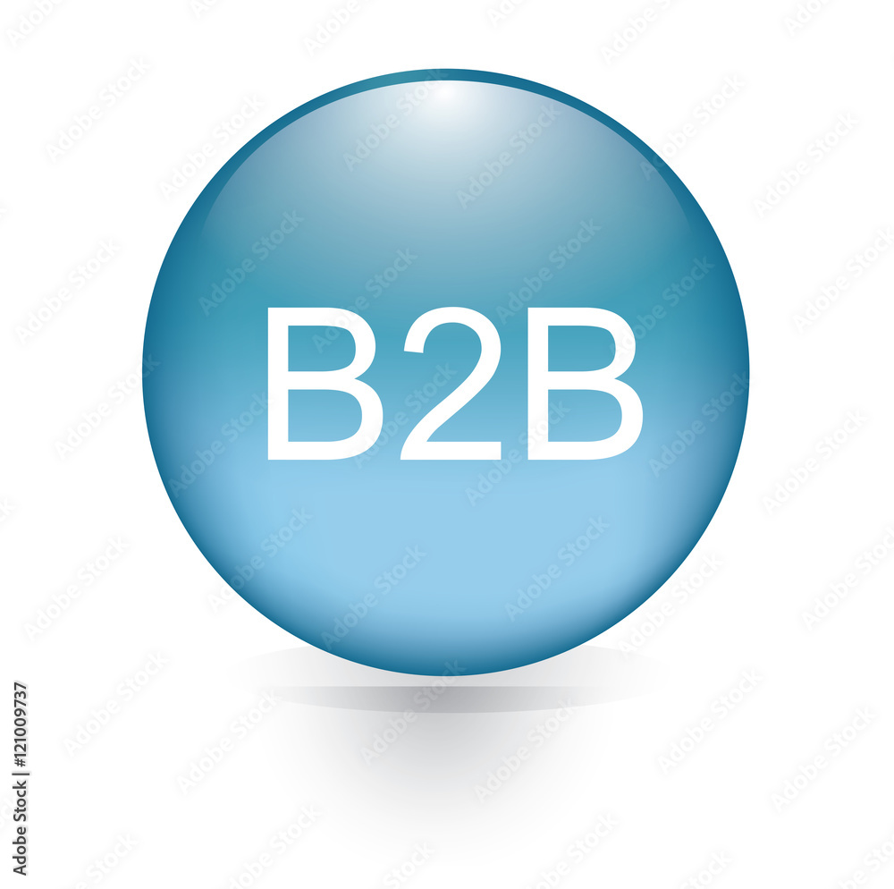 b2b computer blue button b2b computer blue button
