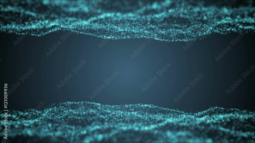 Vector blue waves with light showing through. Opening intro title animation rippling waters. Ultra High Definition 4K seamless loop video.