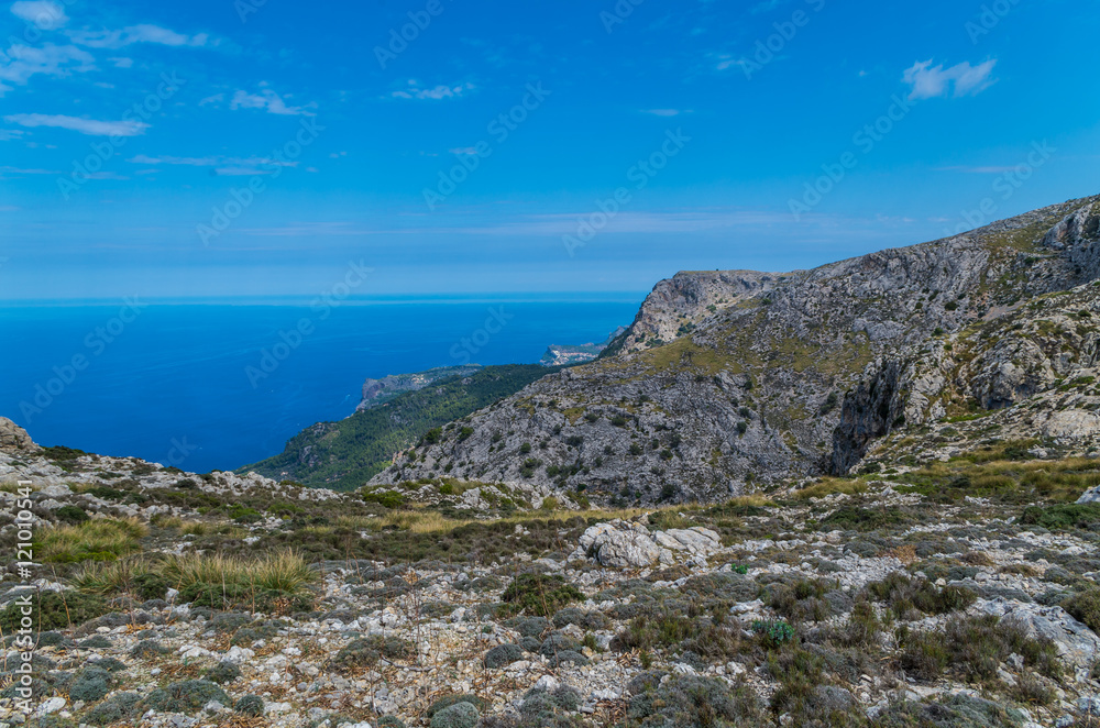 Beautiful panorama on GR 221 near Deia, Mallorca, Spain