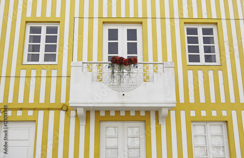 Detail of a typical facade of Aveiro