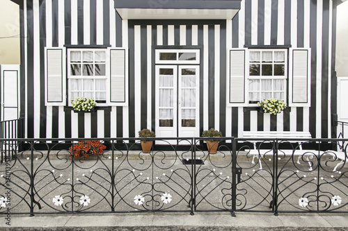 Detail of a typical facade of Aveiro