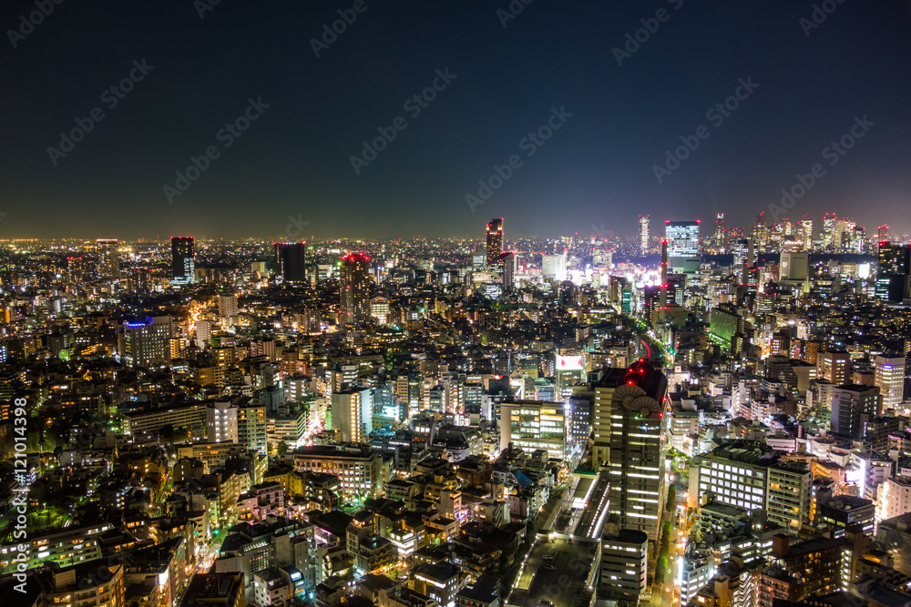 日本・東京都心の夕景・夜景