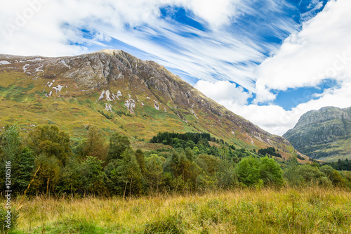 High mountain at Glencoe valley, in the highlands of Scotland