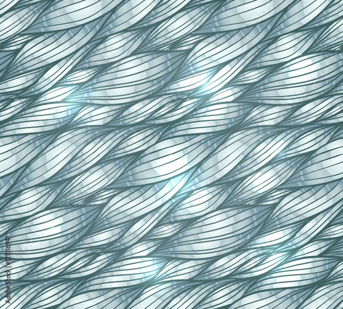 Silver hair waves vector seamless pattern © art_of_sun