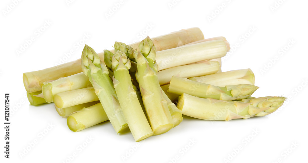 Fotografie White asparagus isolated on the white background