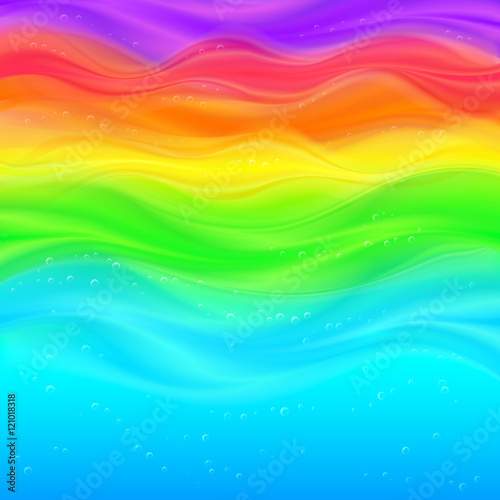 Abstract rainbow vector waves background